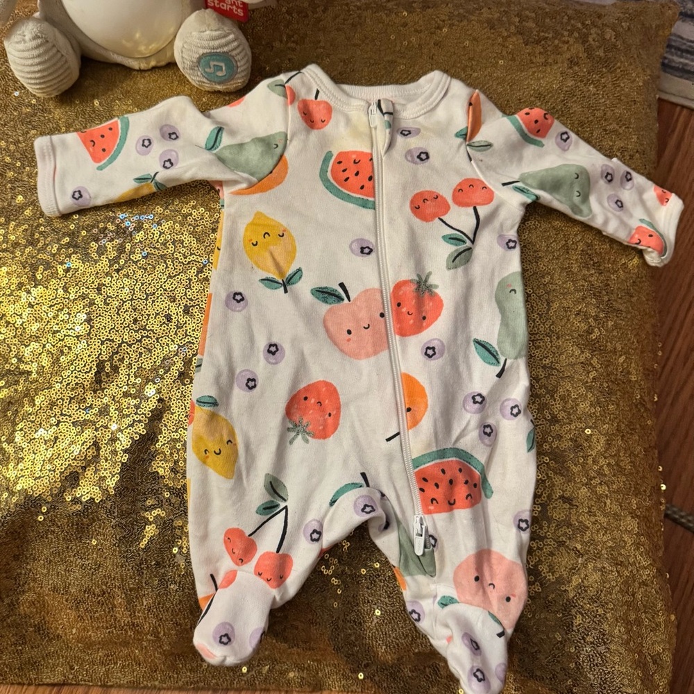 Wonder Nation Fruit Print Kids Footie